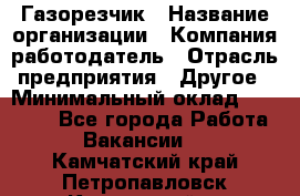 Газорезчик › Название организации ­ Компания-работодатель › Отрасль предприятия ­ Другое › Минимальный оклад ­ 20 000 - Все города Работа » Вакансии   . Камчатский край,Петропавловск-Камчатский г.